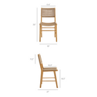 Modway Tindra Woven Dining Chairs 2-Piece Set - Natural-Open-Weave Seat and Backrest