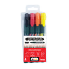 Pentel Wet Erase Chalk Marker for Glass Surfaces - Small Chisel Tip - Assorted Colours (Black, Red, Orange, Yellow)-Once dry, ink remains intact when exposed to raindrops
