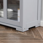 HOMCOM 42" L Stackable Sideboard - Light Grey-Made of MDF for sturdiness and easy cleaning