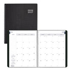 Blueline Monthly Academic Planner - 11" H x 8 1/2" W - Black - English-14 Months, July to August