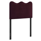 Modway Athena Stain-Resistant Performance Velvet Twin Size Headboard - Mulberry-Stain-Resistant Performance Velvet