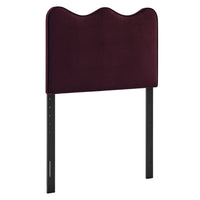 Modway Athena Stain-Resistant Performance Velvet Twin Size Headboard - Mulberry-Stain-Resistant Performance Velvet