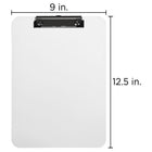 JAM Paper Plastic Clipboards with Low Profile Metal Clip - Letter Size (9 x 12.5) - Clear-Our clipboards feature a durable metal clip for securing papers that has a sturdy long-lasting spring.