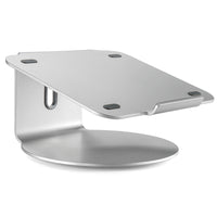 ShoppingAll Ergonomic Laptop Stand with 360-Degree Swivel Base for Laptops Up to 17" - Silver-Smooth, durable, and premium aluminum steel design matches most surfaces and devices (especially your MacBook's)