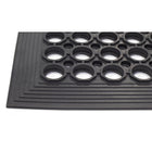 Edgewood Value Flex Plus Light Duty Anti-Fatigue Mat - 3' W x 5' L x 1/2" D - Black-Rubber