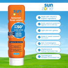 Sunzone SPF 50+ Ultra Sunscreen Lotion - Fragrance Free - 325ml - 6 Pack-Water- and sweat-resistant up to 80 minutes