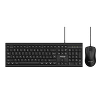 Speedex USB 2.0 Keyboard and Mouse Combo Kit - Black-Stylish & Functional Keyboard: 104-key wired keyboard with USB 2.0 interface, featuring vibrant rainbow backlighting and a compact design (425x120x28mm), compatible with both Windows and Mac systems