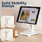 ShoppingAll Fully Adjustable Portable Tablet Stand for 4.7"-13" Phone/Tablet - White-6