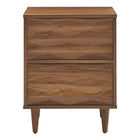 Modway Vespera 2-Drawer Nightstand - Walnut-Non-Marking Foot Glides