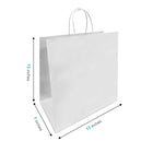 Reliabag Paper Bags - Twist Handles - 13" W x 7" D x 13" H - White - 250 Pack-Re-enforced Twisted Twine Handles
