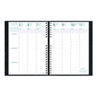 Blueline 2026 Timanager 13-Month CoilPro 7-Day Weekly/Monthly Planner - 11" x 8-1/2" - Black - English-Twin-wire binding with black hard lizard cover