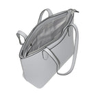 Nicci Large Tote Bag with Slit Pocket - Grey-Front slit pocket at top edge of bag