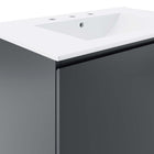 Modway Bryn 30" Wall-Mount Bathroom Vanity - Grey/White-Assembly Required
