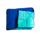 Bouncyband Soft Fleece Weighted Sensory Blanket for Kids - 7 lb Small - 56" x 36"-INCREASE FOCUS: Reversible 2 color blanket with soft nubs on one side and silky smooth plush on the other combine with even weight distribution to help children concentrate