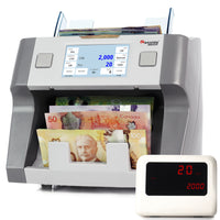 Cassida Mixed Denomination Single Pocket Currency Counter (CAD/USD) with Advanced Counterfeit Detection-Premium Bank-Grade Mixed Denomination Money Counter Machine, Advanced Counterfeit Detection, Multi-Currency