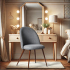 Homy Casa Upholstered Guest Chairs - Grey Fabric - 2 Pack-Stylish, modern design complements any decor.
