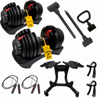 MotionGrey BDST Adjustable Dumbbell, Barbell Converter and Stand Bundle for Home Gym - 5-52.5 lb - 1 Set-Adjustable dumbbell system covers a 5-52.5 lb range for varied home strength-training sessions
