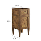 Modway Elysian 18" Wood Bathroom Vanity Cabinet - Brown-Concealed Kitchen Hinges