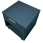 Manhattan Comfort Granville 18.11" Modern 1-Drawer Nightstand - Midnight Blue-30 Day Limited Manufacturer's Warranty