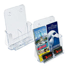 Azar Desktop/Countertop Vertical/Horizontal Brochure Holder - 8.5" x 11" - Clear - 2 Pack-Brochure Size: Letter, Bifold or Trifold Brochures with 2 business card holders