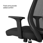 Staples Essentials Mesh Back Fabric Task Chair - Black-Simple locking mechanism fixes the seat in an upright position