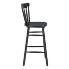 Zuo Tyce Barstool - Black - Set of 2-Dimensions: 20.1" L x 20.1" W x 44.9" H