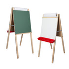 Crestline Child's Deluxe Double Easel - Green Chalkboard/Dry Erase Board - 44" H x 19" W-Designed for children under the age of 6.