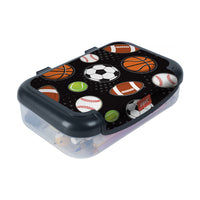 ZIPIT Recycled Plastic Boxes - Sports-Recycled Plastic Pencil Box can hold up to 60 pens and pencils.