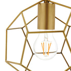 Modway Pique Metal Ceiling Fixture - Gold-Requires One E26 60W Bulb (not included)