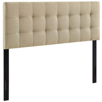Modway Lily Upholstered Fabric King Headboard - Beige-Elegantly tufted headboard