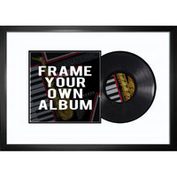 Vinyl Album Frame with White Background - Framed Print - 28" x 16"-Premium music memorabilia
