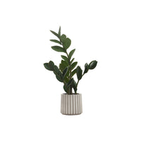 Monarch Specialties 20" Artificial Indoor ZZ Plant - Table - Grey Cement Pot-20" tall indoor artificial ZZ Plant in a 5" grey cement pot adds a vibrant burst of greenery to your home or office