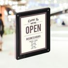 Azar Window-Hanging Vertical/Horizontal Side Loading Plastic Document Holder - Clear - 2 Pack (106694-BLK-2PK)-Includes: Four Clear Suction Cups for Mounting