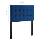 Modway Lily Biscuit Tufted Performance Velvet Twin Headboard - Navy-Velvet Polyester Upholstery