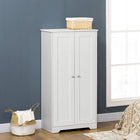 HOMCOM 27.6" L Pantry Cabinet - White-Two three-level adjustable shelves for customizable organization