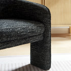 Modway Greer Boucle Fabric Upholstered Accent Armchair - Charcoal-Curved Backrest