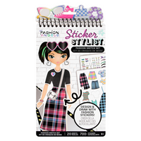 Fashion Angels Fashion Compact Portfolio-FASHION DRAWING MADE EASY - This fashion sketchbook for girls includes 30 sketch sheets pre-printed with model outlines, making fashion drawing easy for beginners or for anyone who wants to improve their drawing techniques