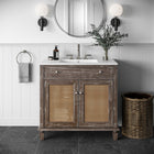 Modway Lilo 36" Bathroom Vanity - Grey/White-Mindi Wood Construction