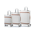 Champs Vintage III 3-Piece Hardside Luggage Set - Expandable - Ivory-From the Vintage III Collection