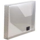JAM Paper Plastic Box Portfolio with Side Buckle - 9 3/4" x 13 1/2" x 1 1/2" - Smoke Gray -Size: 9.75" x 13.5" x 1.5"