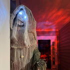 Outsunny 6' Animated Prop Skeleton Witch Halloween Decoration-Great for indoor or covered outdoor use, homes, parties, and public spaces 