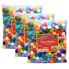READY 2 LEARN Pom Poms - Assorted Colors - 3 Packs of 240-Pom poms: Sold as 3 sets, each set includes 240 Pom Poms in assorted colors. Colors may vary.