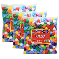 READY 2 LEARN Pom Poms - Assorted Colors - 3 Packs of 240-Pom poms: Sold as 3 sets, each set includes 240 Pom Poms in assorted colors. Colors may vary.