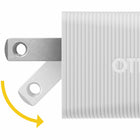 OtterBox Premium Pro Fast Charge 72W Dual USB-C and USB-A Wall Charger - White-Wall Charger features foldable prongs and a tough exterior for ultra-durability