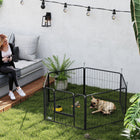 PawHut 6-Panel Heavy Duty Dog Playpen with Door for Small Dogs - 23.5" H-Keeps your pet safely confined while offering more space to play, sleep, and exercise