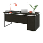 Bestar Aquarius Computer Desk - Deep Grey & White-Leg levelers to adapt to any floor irregularities