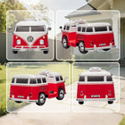 Qaba Lisensed Volkswagen T1 12V Kids Ride on Car - Red-Soft start function prevents sudden jolts, providing a safe, smooth ride 