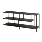 Hudson&Canal Winthrop TV Stand with Metal Shelves for TV's up to 60" - Blackened Bronze-The top has a weight capacity of 75lbs, lower shelves can hold 40lbs each