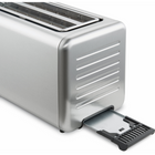 Salton Touchscreen Long Slot 4 Slice Toaster - Stainless Steel-Convenient cord storage and anti-jam safety shut-off