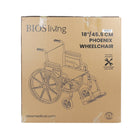 BIOS Living 18" Phoenix Wheelchair -Weight capacity: 300lb/136kg